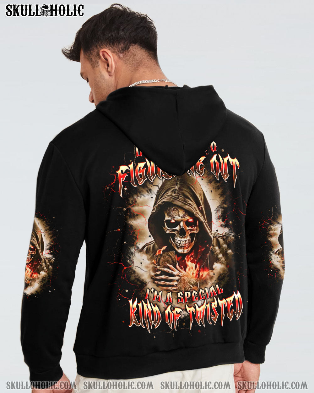 BLISSCORNERS DON'T TRY TO FIGURE ME OUT SKULL REAPER ALL OVER PRINT