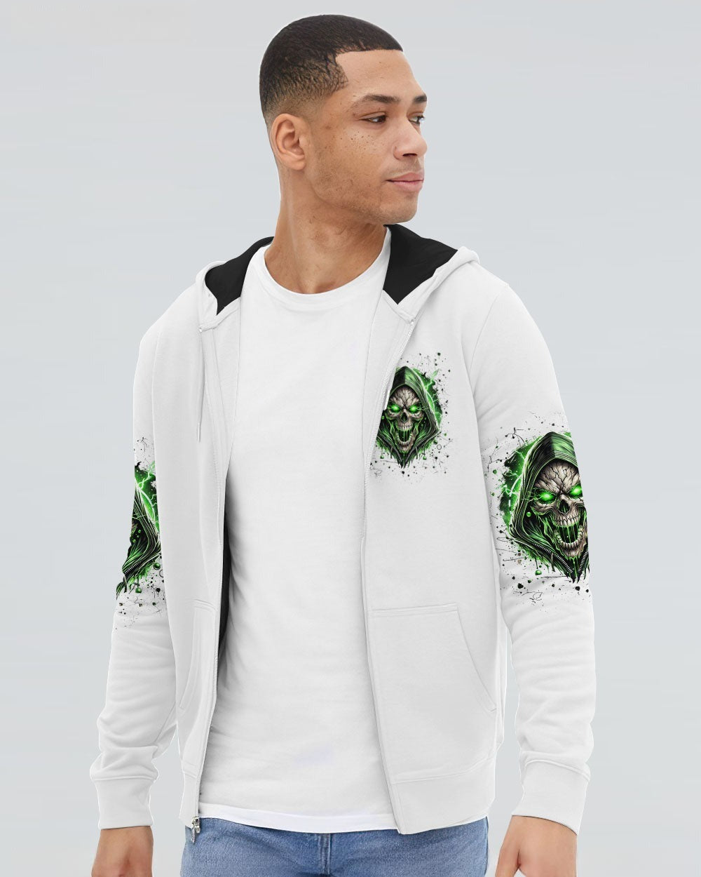BLISSCORNERS I'M NOT ANTI-SOCIAL MAD SKULL REAPER ALL OVER PRINT