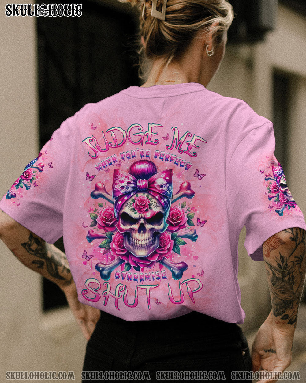BLISSCORNERS YOU COULDN'T HANDLE ME MESSY BUN ALL OVER PRINT