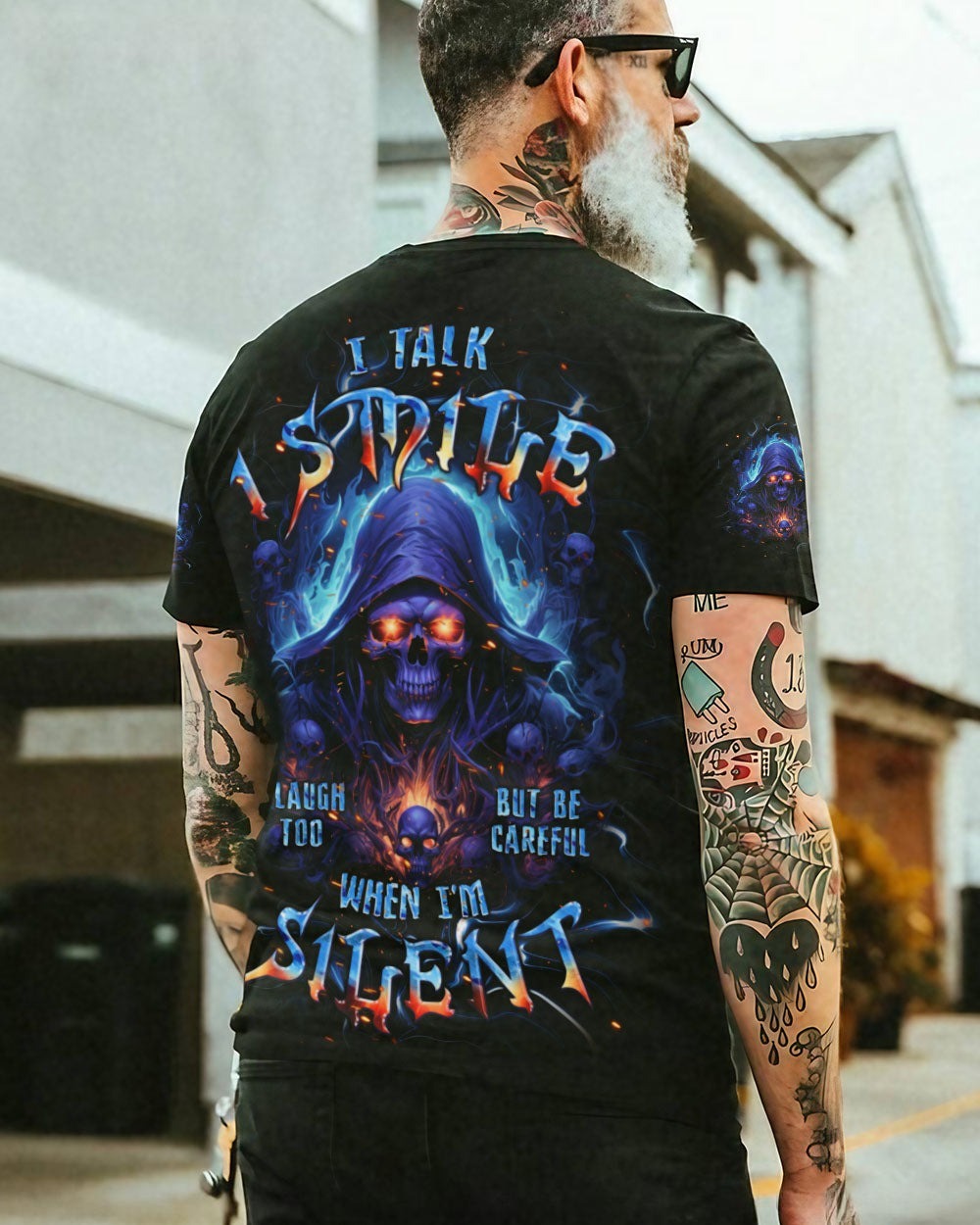 BLISSCORNERS BE CAREFUL WHEN I'M SILENT REAPER ALL OVER PRINT