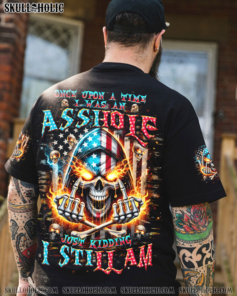 BLISSCORNERS JUST KIDDING I STILL AM SKULL REAPER ALL OVER PRINT