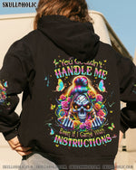 BLISSCORNERS A MOUTH I CAN'T CONTROL SKULL MESSY BUN ROSE ALL OVER PRINT