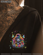 BLISSCORNERS A MOUTH I CAN'T CONTROL SKULL MESSY BUN ROSE ALL OVER PRINT