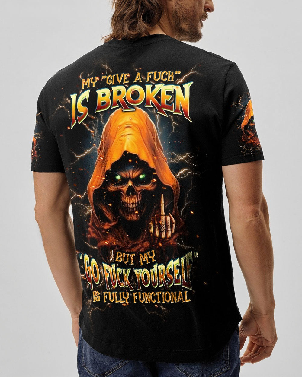 BLISSCORNERS MY GIVE A F IS BROKEN REAPER ALL OVER PRINT