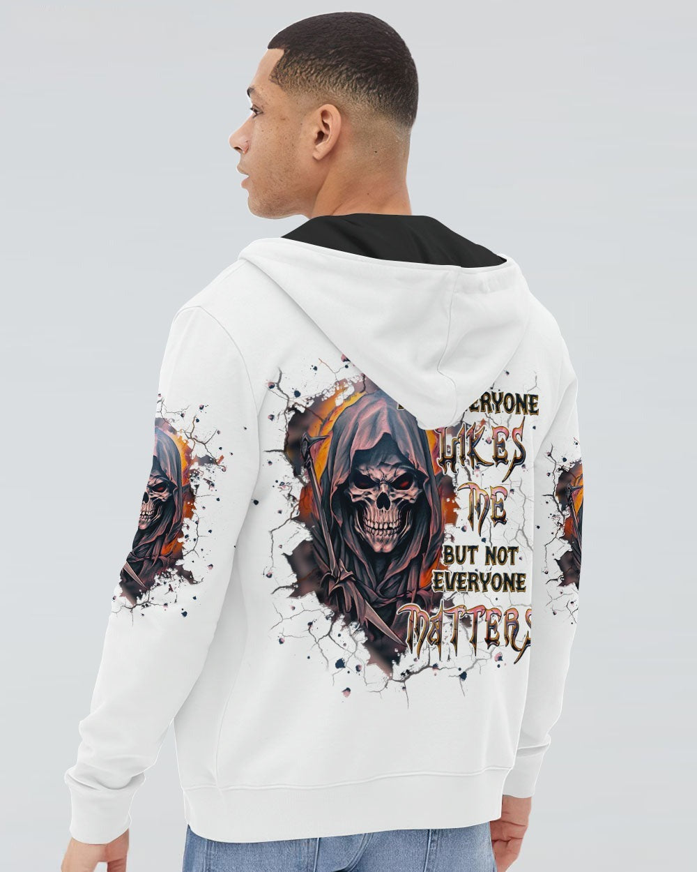 BLISSCORNERS NOT EVERYONE LIKES ME SKULL REAPER ALL OVER PRINT