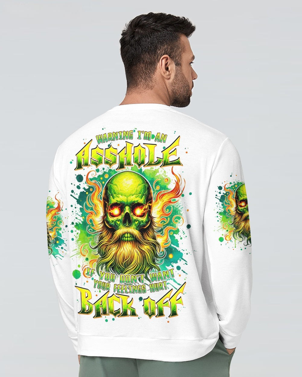 BLISSCORNERS WARNING I'M AN A OLD SKULL ALL OVER PRINT