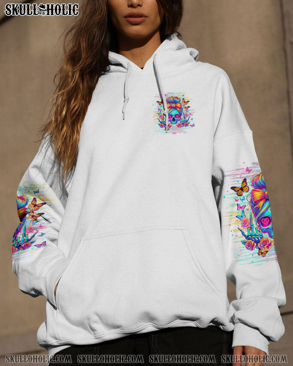 BLISSCORNERS I HAVE THE DEVIL IN MY BLOOD MESSY BUN ALL OVER PRINT