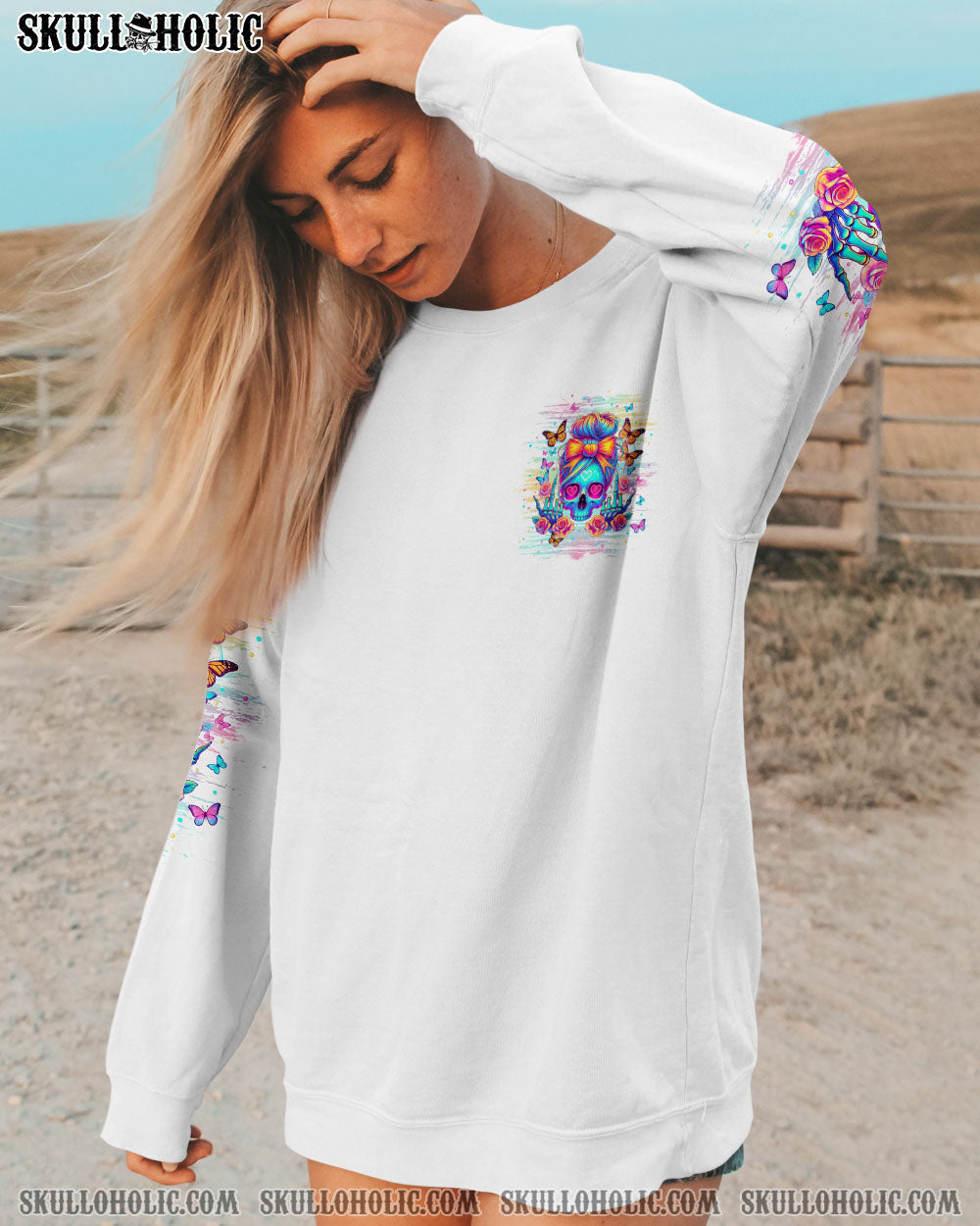 BLISSCORNERS I HAVE THE DEVIL IN MY BLOOD MESSY BUN ALL OVER PRINT