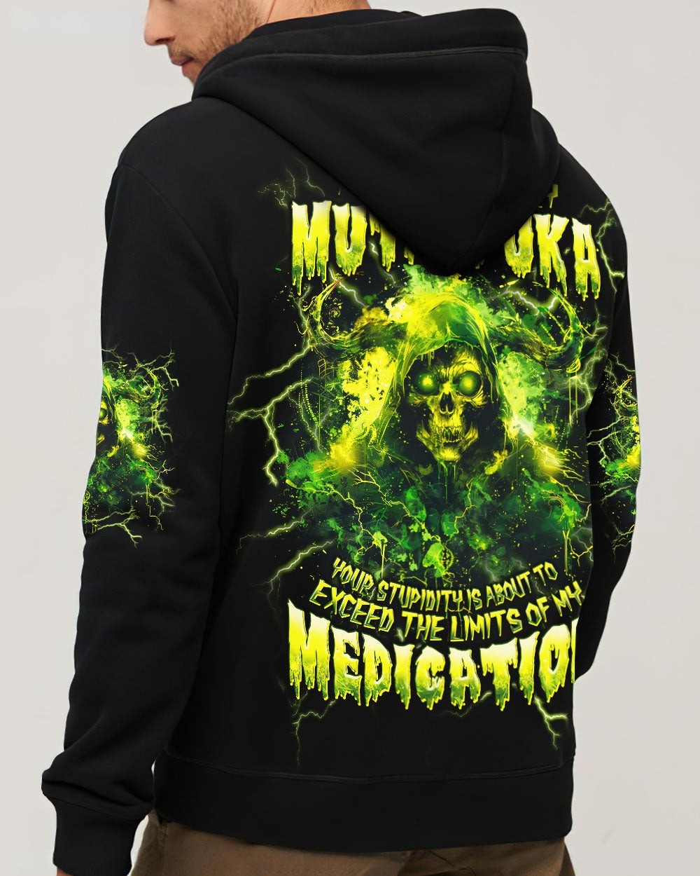 BLISSCORNERS TREAD CAREFULLY MUTHAFUKA SKULL REAPER DEMON ALL OVER PRINT