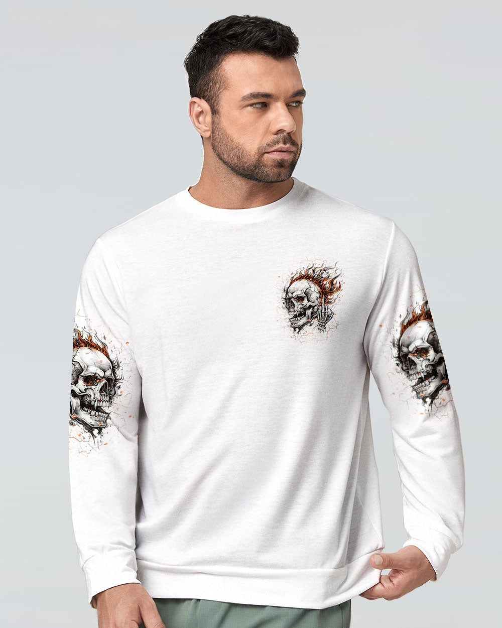 BLISSCORNERS MY GIVE A F IS BROKEN FIRE SKULL ALL OVER PRINT