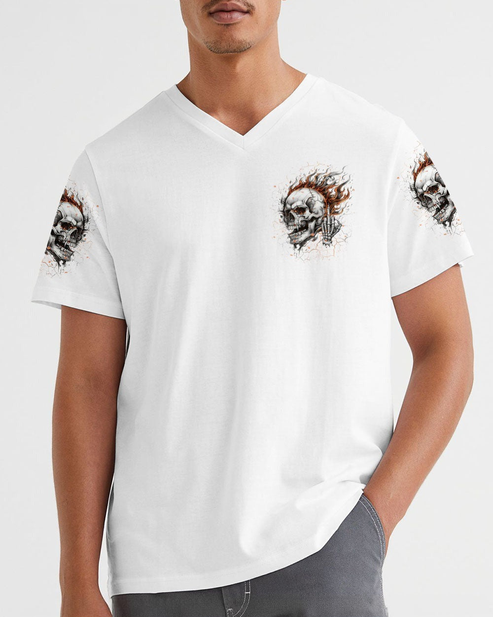 BLISSCORNERS MY GIVE A F IS BROKEN FIRE SKULL ALL OVER PRINT