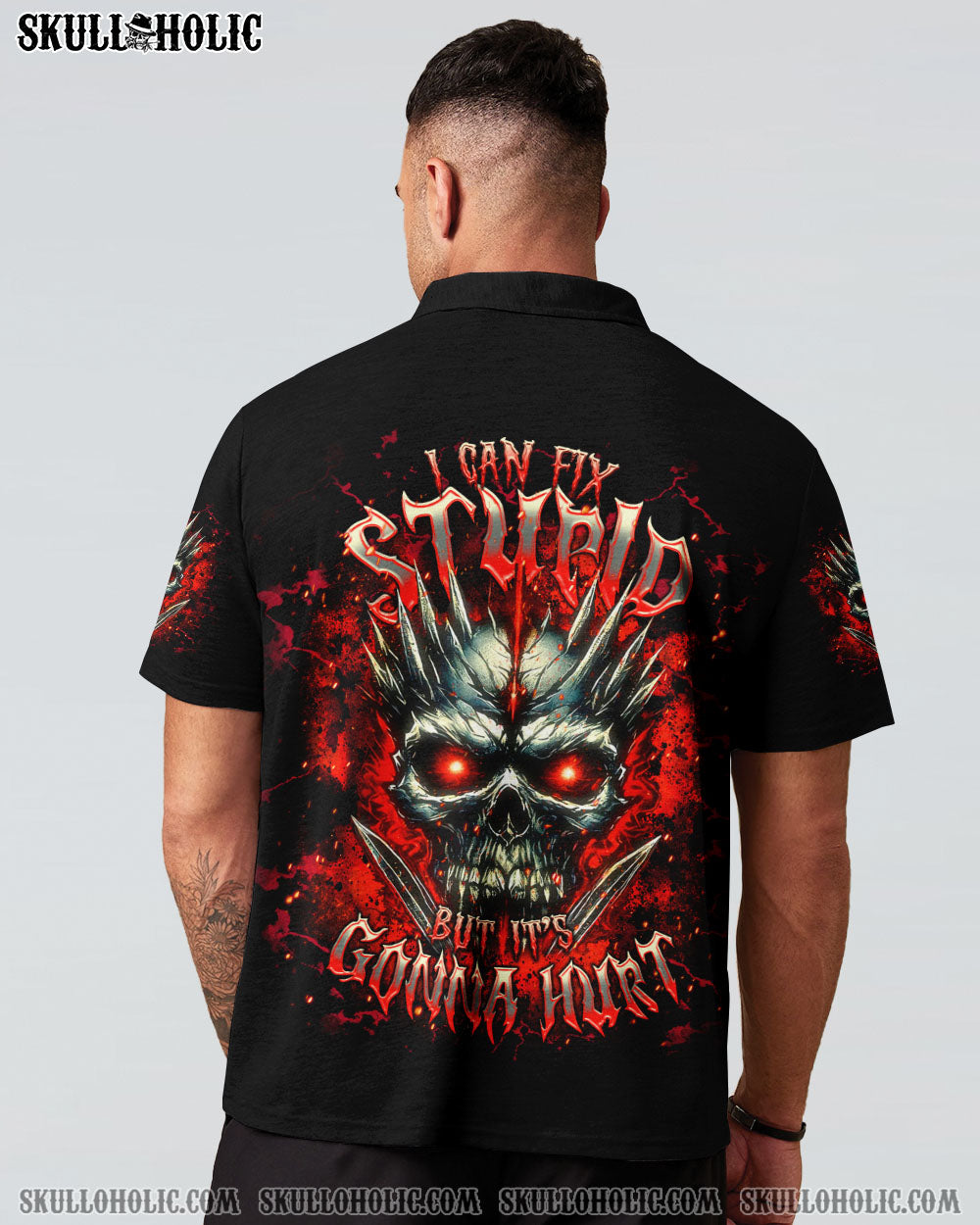 BLISSCORNERS I CAN FIX STUPID BUT IT'S GONNA HURT SKULL ALL OVER PRINT