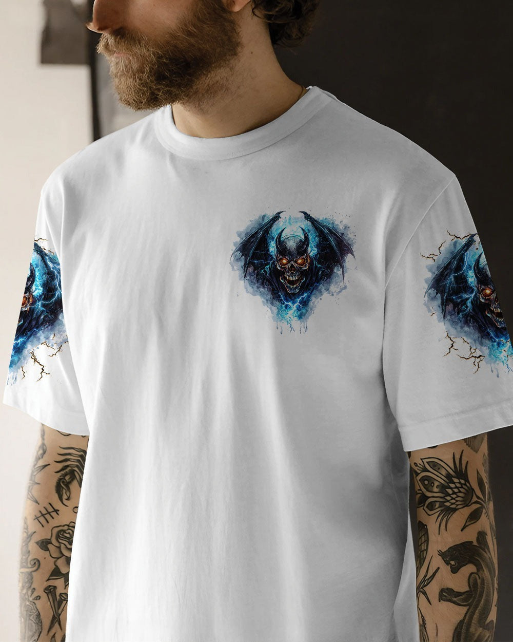BLISSCORNERS YOUR DEMONS HIDE UNDER YOUR BED SKULL ALL OVER PRINT
