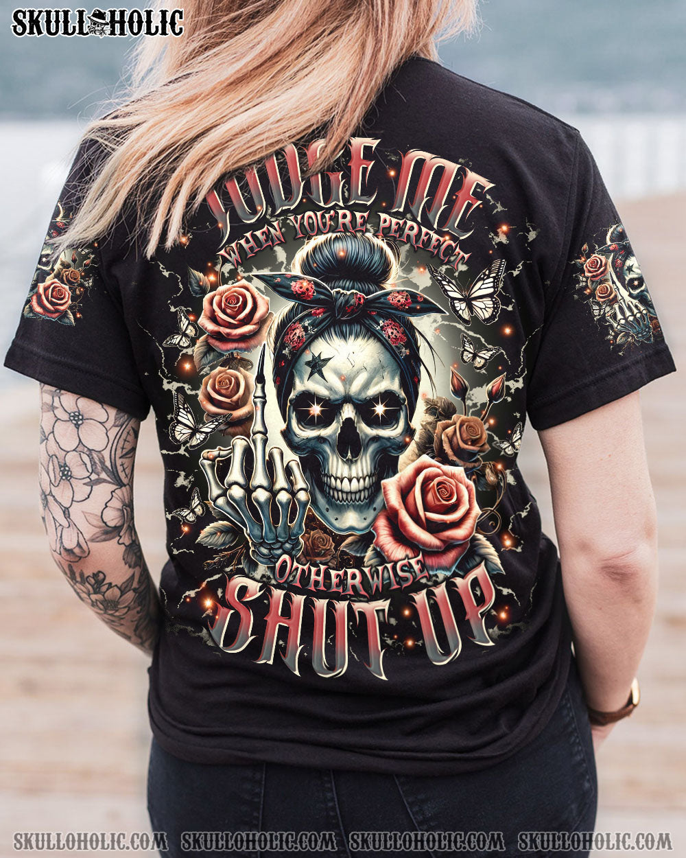 BLISSCORNERS KARMA FAIRY SKULL MESSY BUN ALL OVER PRINT
