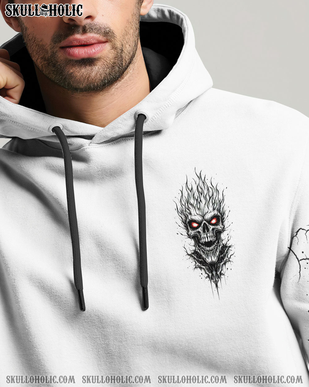 BLISSCORNERS EVEN THE DEVIL ON MY SHOULDER SKULL ALL OVER PRINT