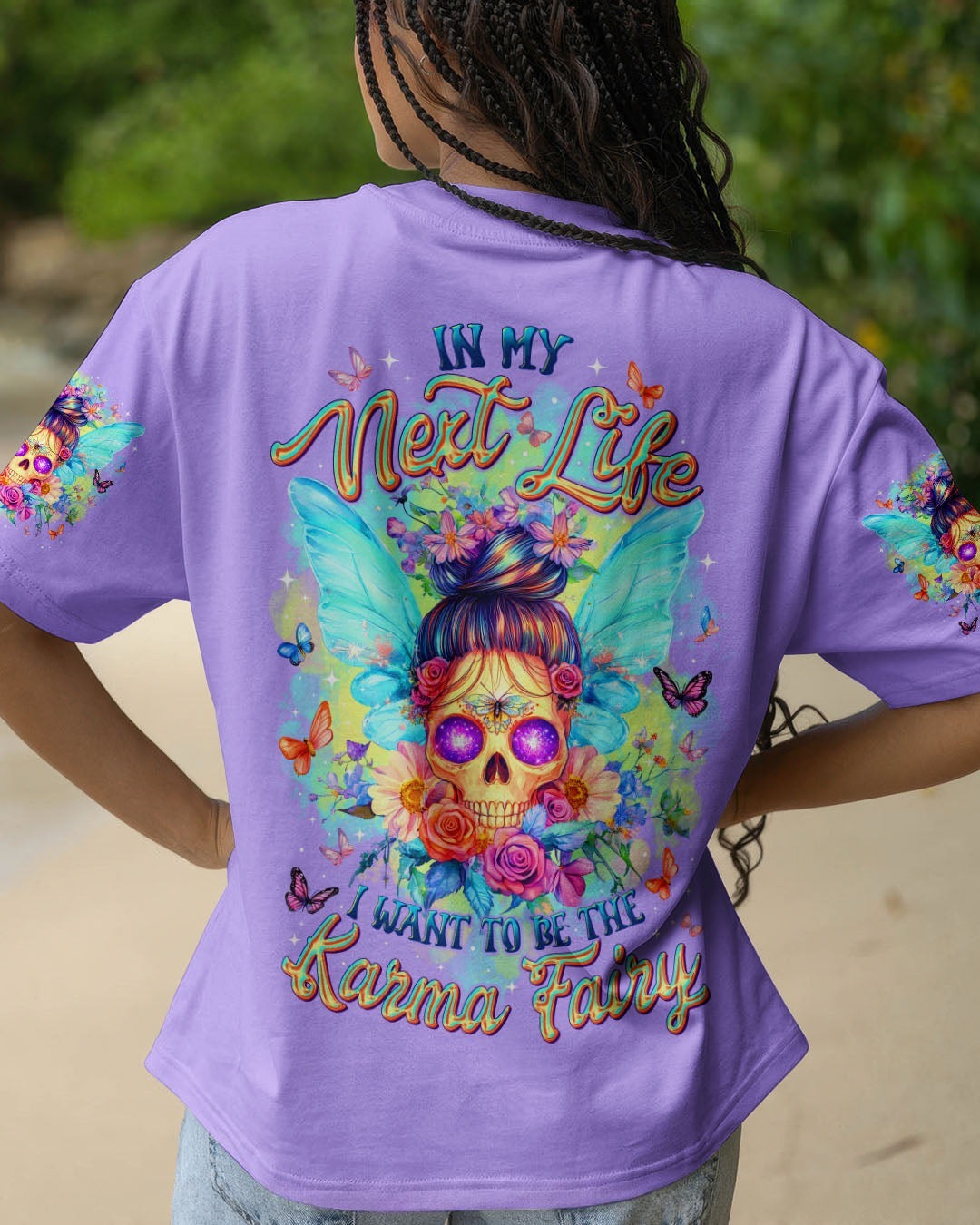 BLISSCORNERS OH I PISS YOU OFF SKULL MESSY BUN ALL OVER PRINT