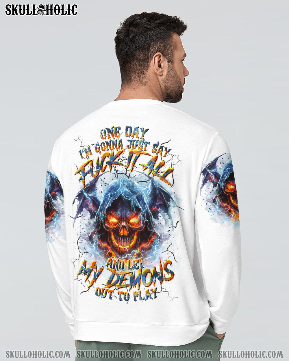 BLISSCORNERS ONE DAY I'M GONNA JUST SAY SKULL ALL OVER PRINT