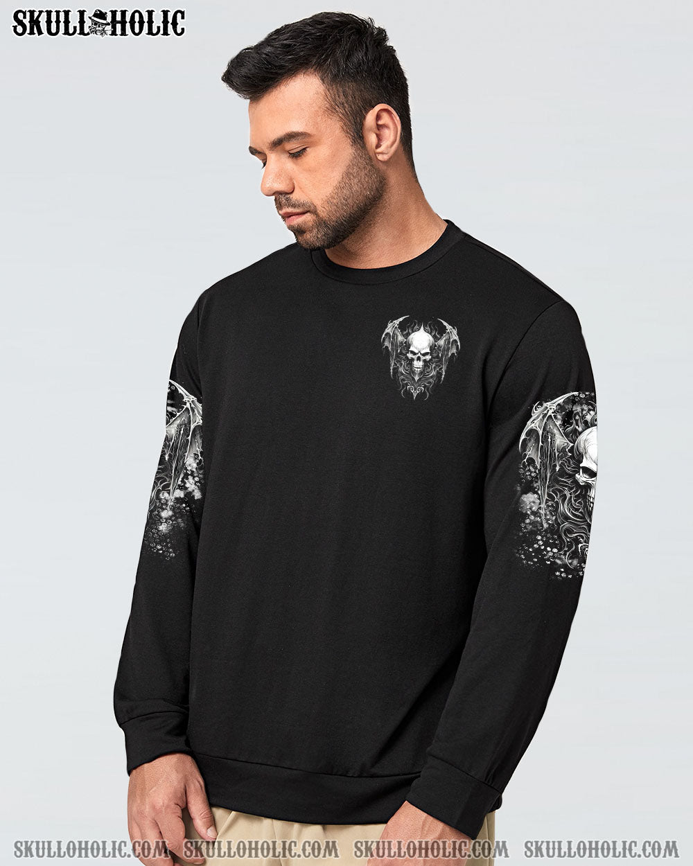 BLISSCORNERS I DON'T RUN FROM MY DEMONS SKULL ALL OVER PRINT
