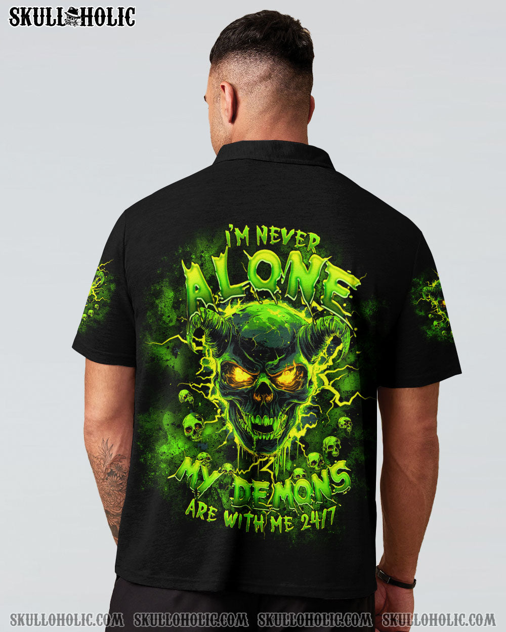 BLISSCORNERS I'M NEVER ALONE MY DEMONS ARE WITH ME 24/7 ALL OVER PRINT