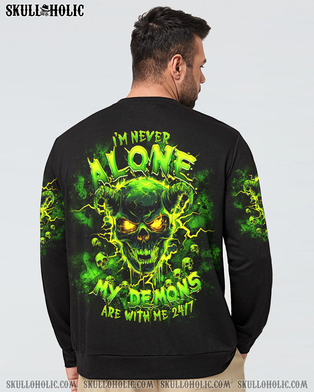 BLISSCORNERS I'M NEVER ALONE MY DEMONS ARE WITH ME 24/7 ALL OVER PRINT