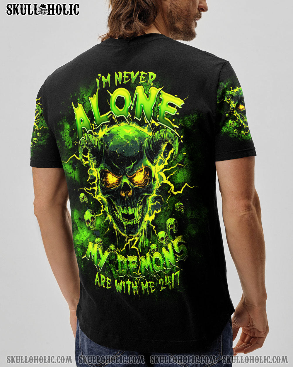 BLISSCORNERS I'M NEVER ALONE MY DEMONS ARE WITH ME 24/7 ALL OVER PRINT