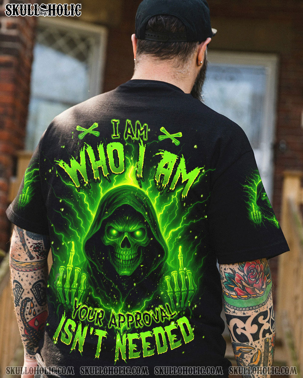 BLISSCORNERS I AM WHO I AM REAPER SKULL ALL OVER PRINT