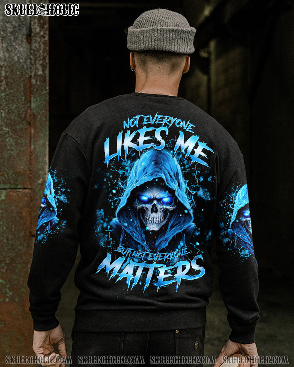 BLISSCORNERS NOT EVERYONE LIKES ME SKULL REAPER ALL OVER PRINT