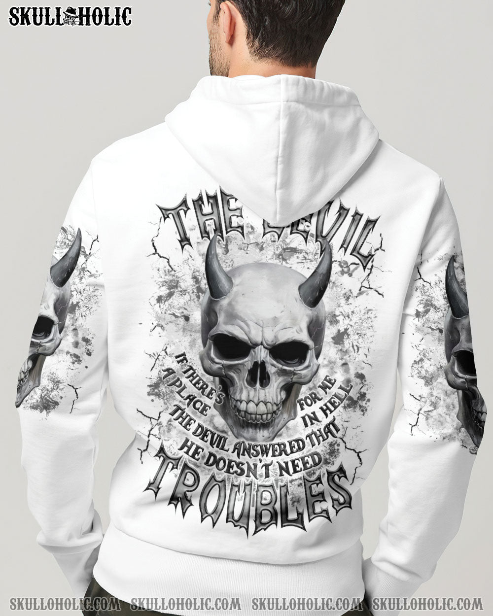 BLISSCORNERS I ASKED THE DEVIL SKULL DEMON ALL OVER PRINT