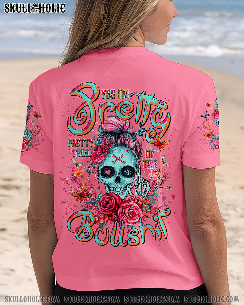 BLISSCORNERS I DO WHAT I WANT MESSY BUN SKULL ALL OVER PRINT