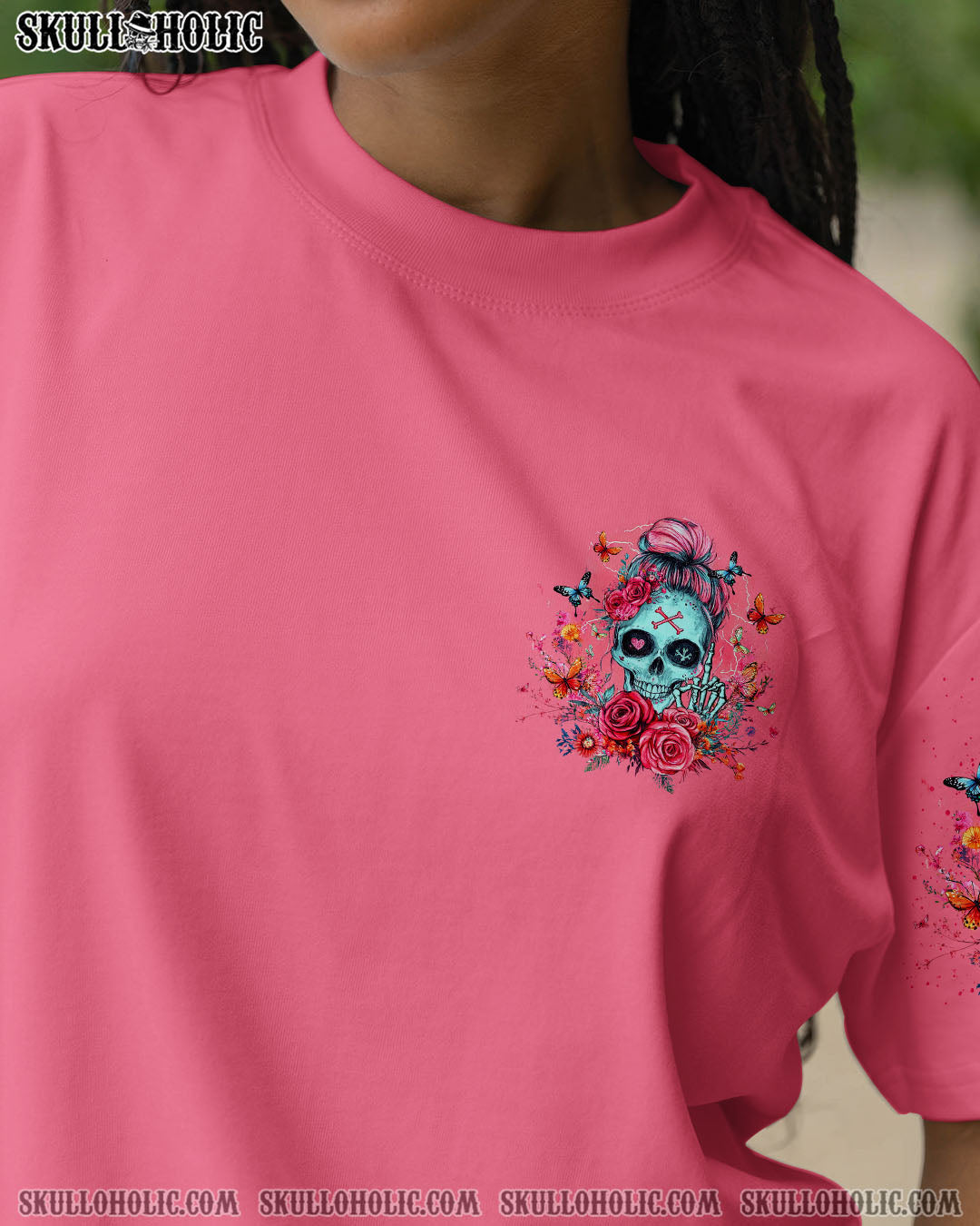 BLISSCORNERS I DO WHAT I WANT MESSY BUN SKULL ALL OVER PRINT