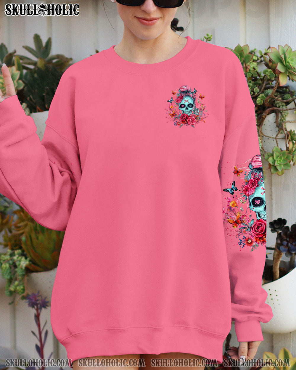 BLISSCORNERS I DO WHAT I WANT MESSY BUN SKULL ALL OVER PRINT