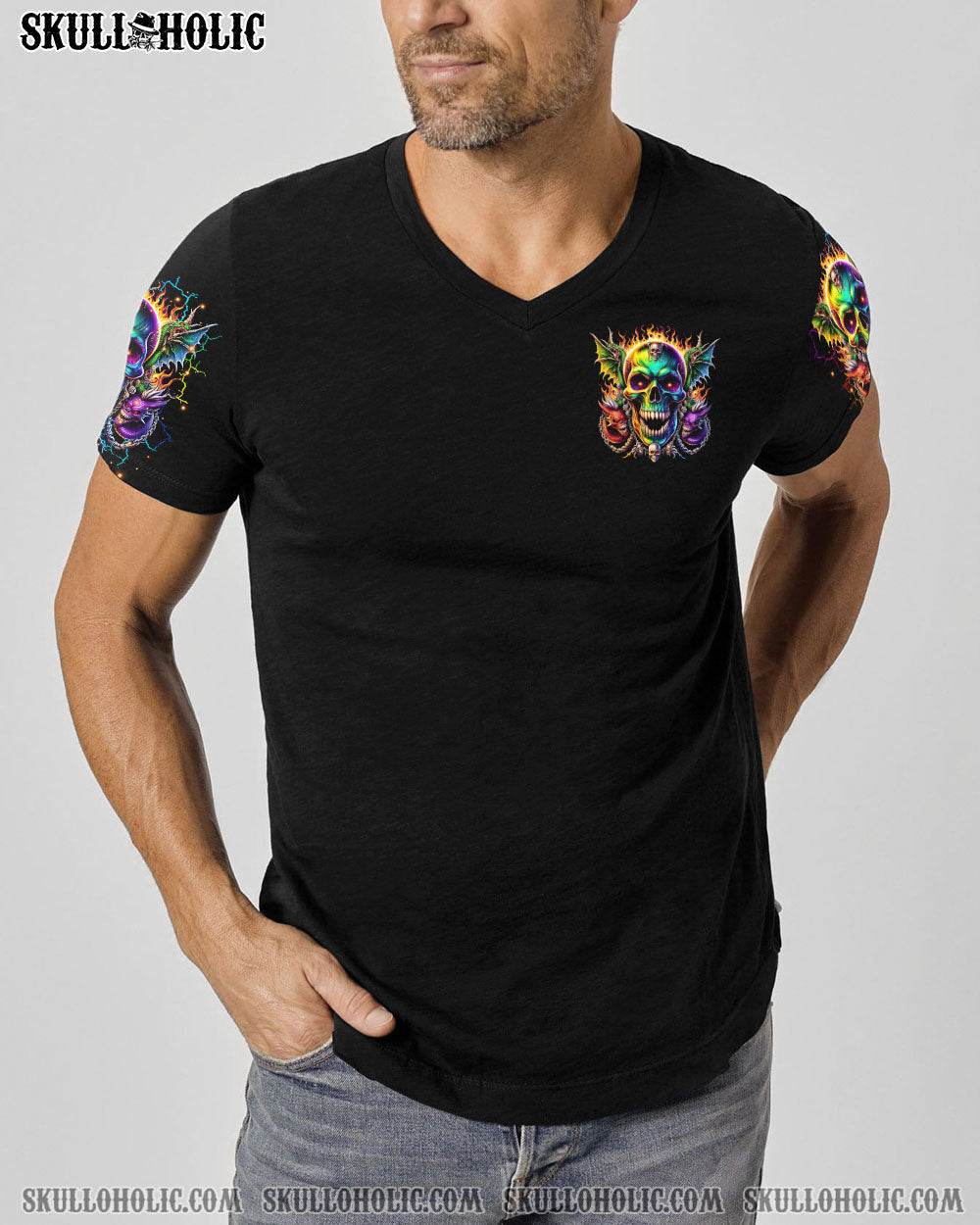 BLISSCORNERS ONE DAY I'M GONNA JUST SAY DEMON SKULL ALL OVER PRINT