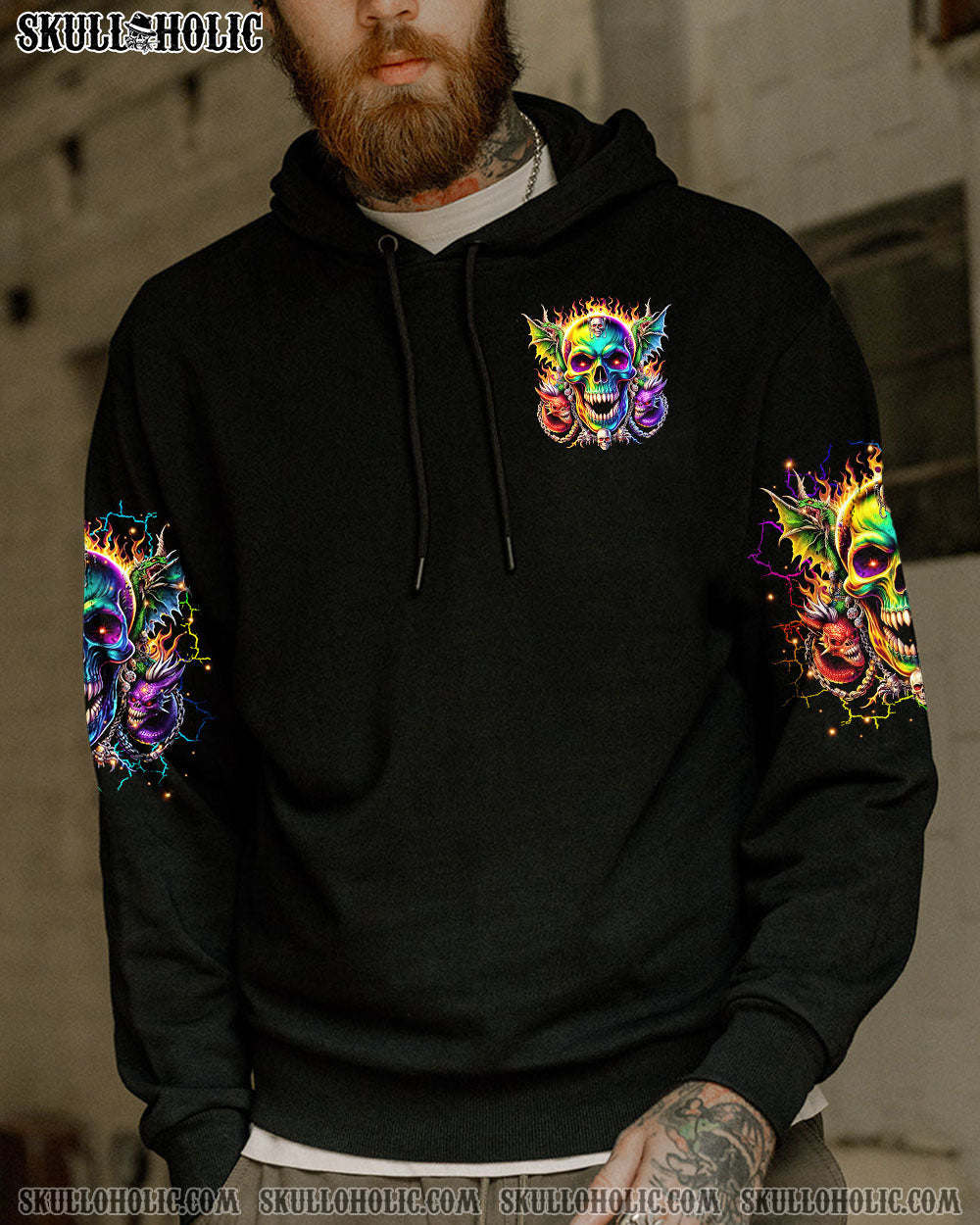 BLISSCORNERS ONE DAY I'M GONNA JUST SAY DEMON SKULL ALL OVER PRINT