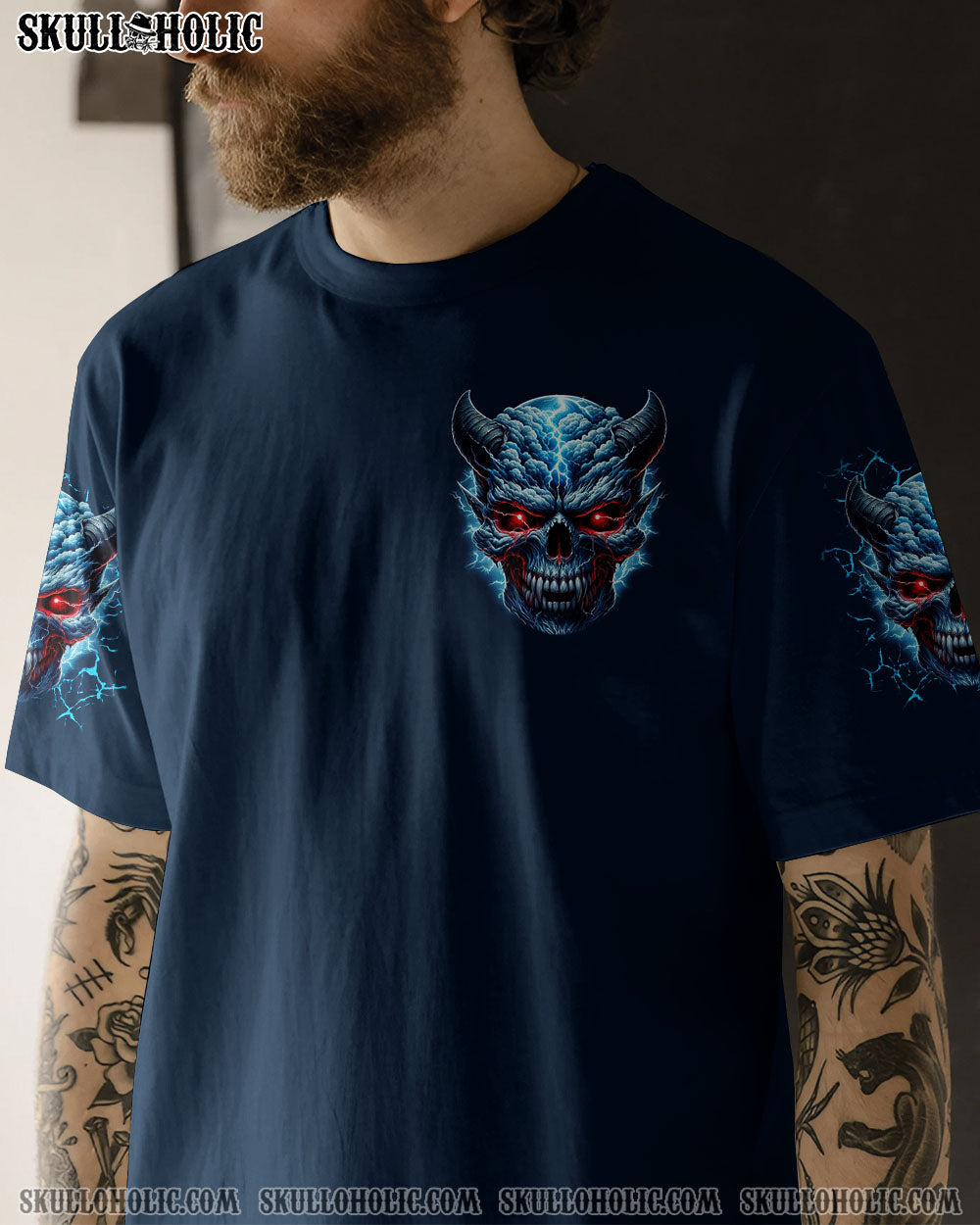 BLISSCORNERS ONE DAY I'M GONNA JUST SAY DEMON SKULL ALL OVER PRINT