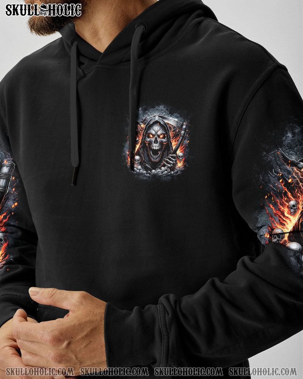 BLISSCORNERS ONE DAY I'M GONNA JUST SAY REAPER SKULL ALL OVER PRINT