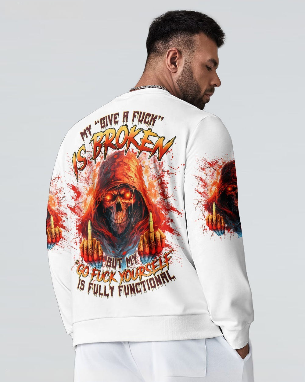 BLISSCORNERS MY GIVE A F IS BROKEN SKULL ALL OVER PRINT
