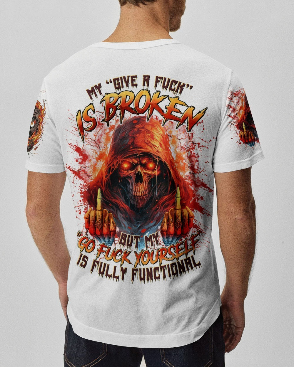 BLISSCORNERS MY GIVE A F IS BROKEN SKULL ALL OVER PRINT