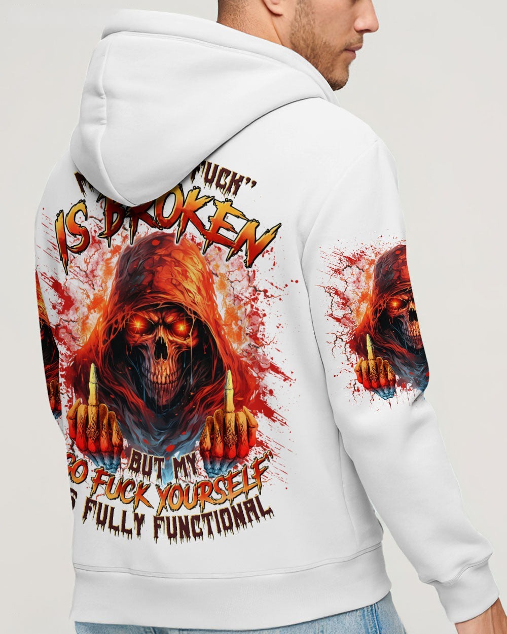 BLISSCORNERS MY GIVE A F IS BROKEN SKULL ALL OVER PRINT