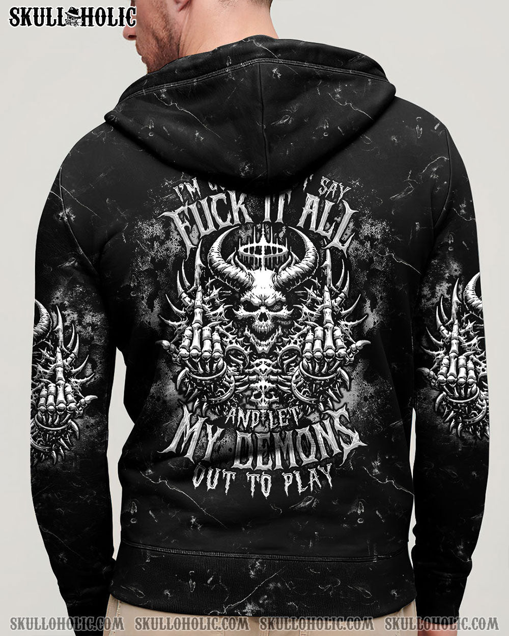 BLISSCORNERS ONE DAY I'M GONNA JUST SAY SKULL ALL OVER PRINT
