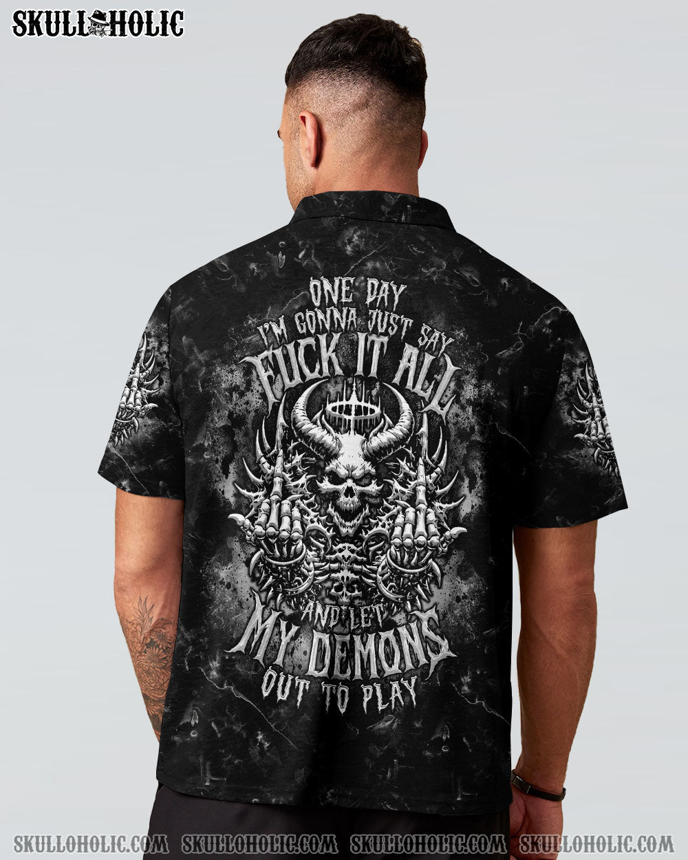 BLISSCORNERS ONE DAY I'M GONNA JUST SAY SKULL ALL OVER PRINT