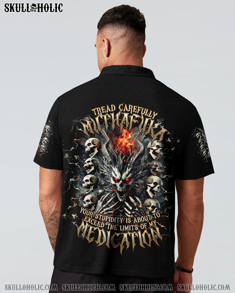 BLISSCORNERS TREAD CAREFULLY MUTHAFUKA SKULL ALL OVER PRINT