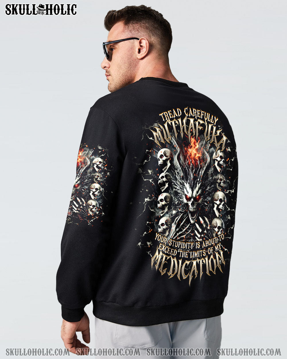 BLISSCORNERS TREAD CAREFULLY MUTHAFUKA SKULL ALL OVER PRINT