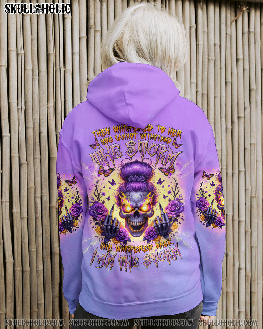 BLISSCORNERS NEXT TIME MY NAMES COMES OUT MESSY BUN SKULL ALL OVER PRINT