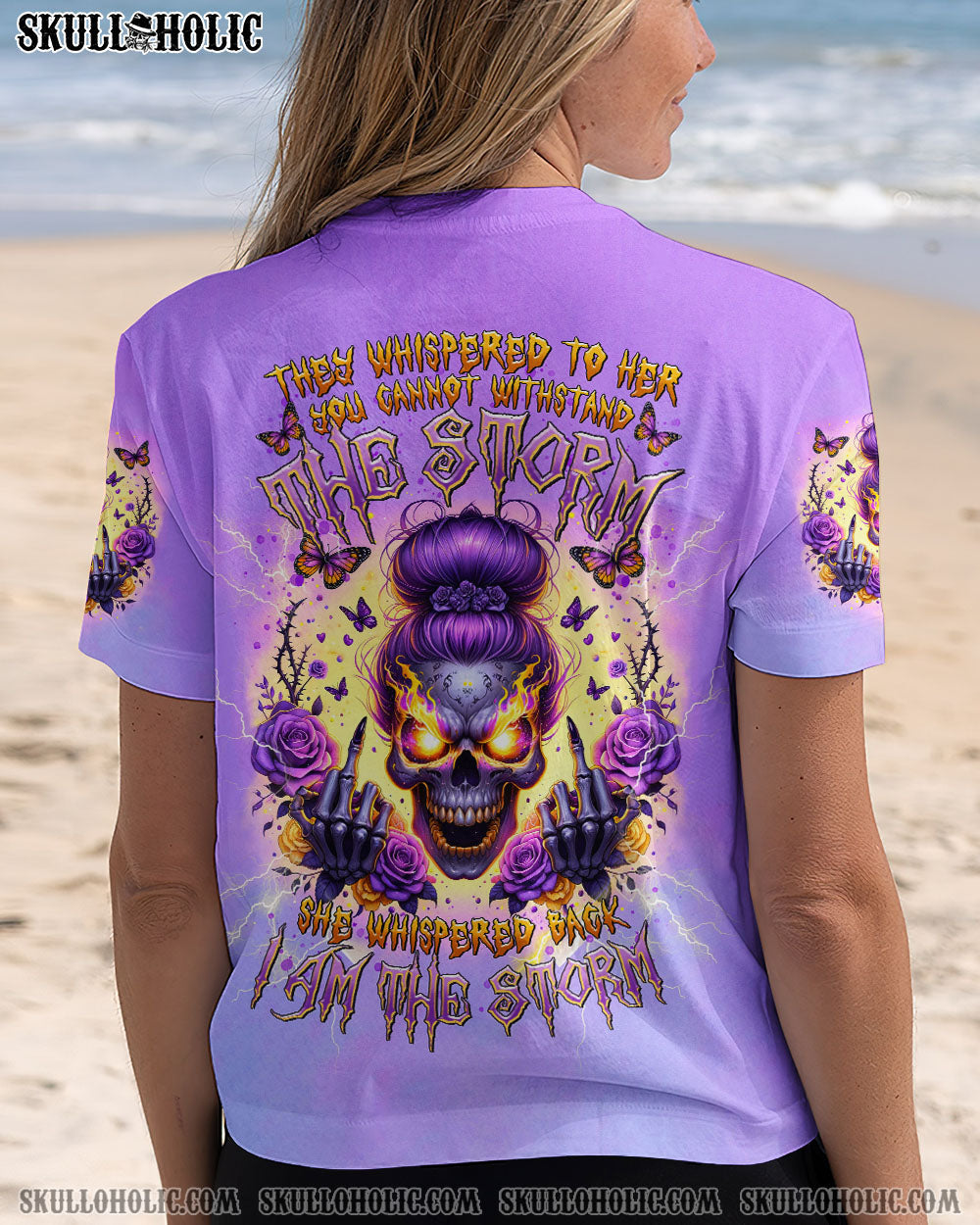 BLISSCORNERS NEXT TIME MY NAMES COMES OUT MESSY BUN SKULL ALL OVER PRINT