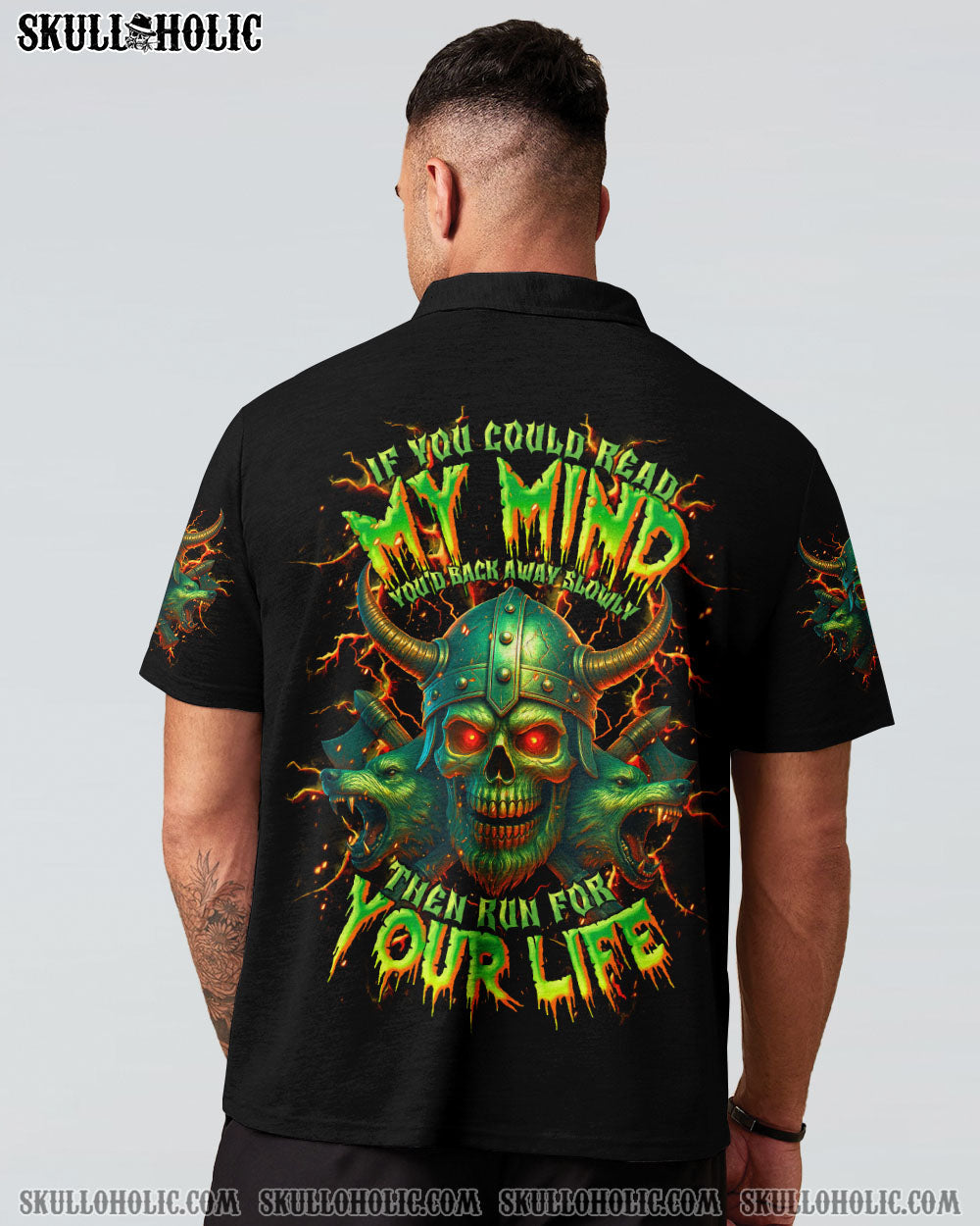 BLISSCORNERS IF YOU COULD READ MY MIND VIKING SKULL ALL OVER PRINT