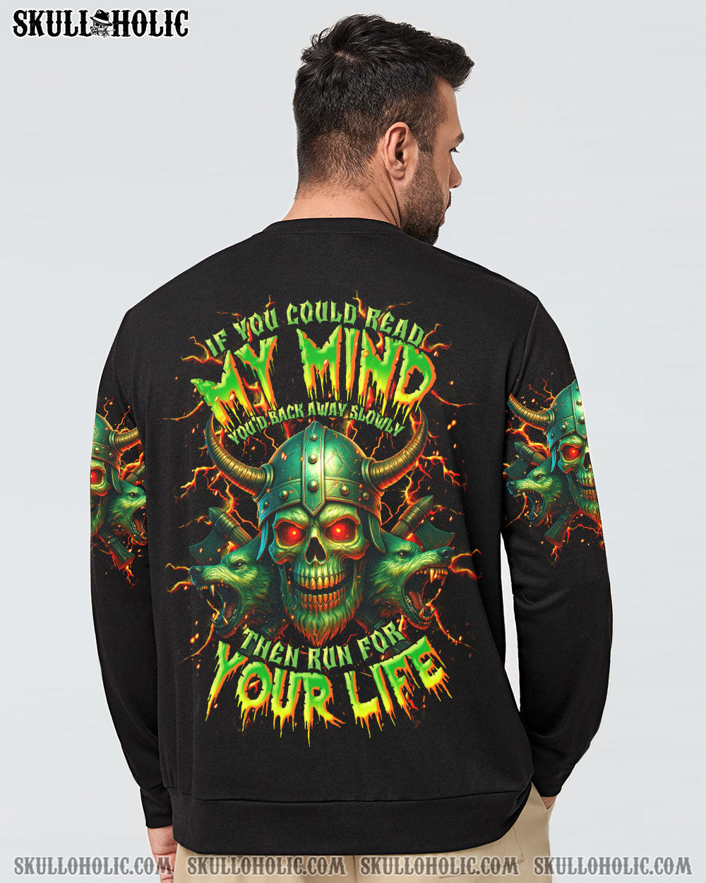 BLISSCORNERS IF YOU COULD READ MY MIND VIKING SKULL ALL OVER PRINT