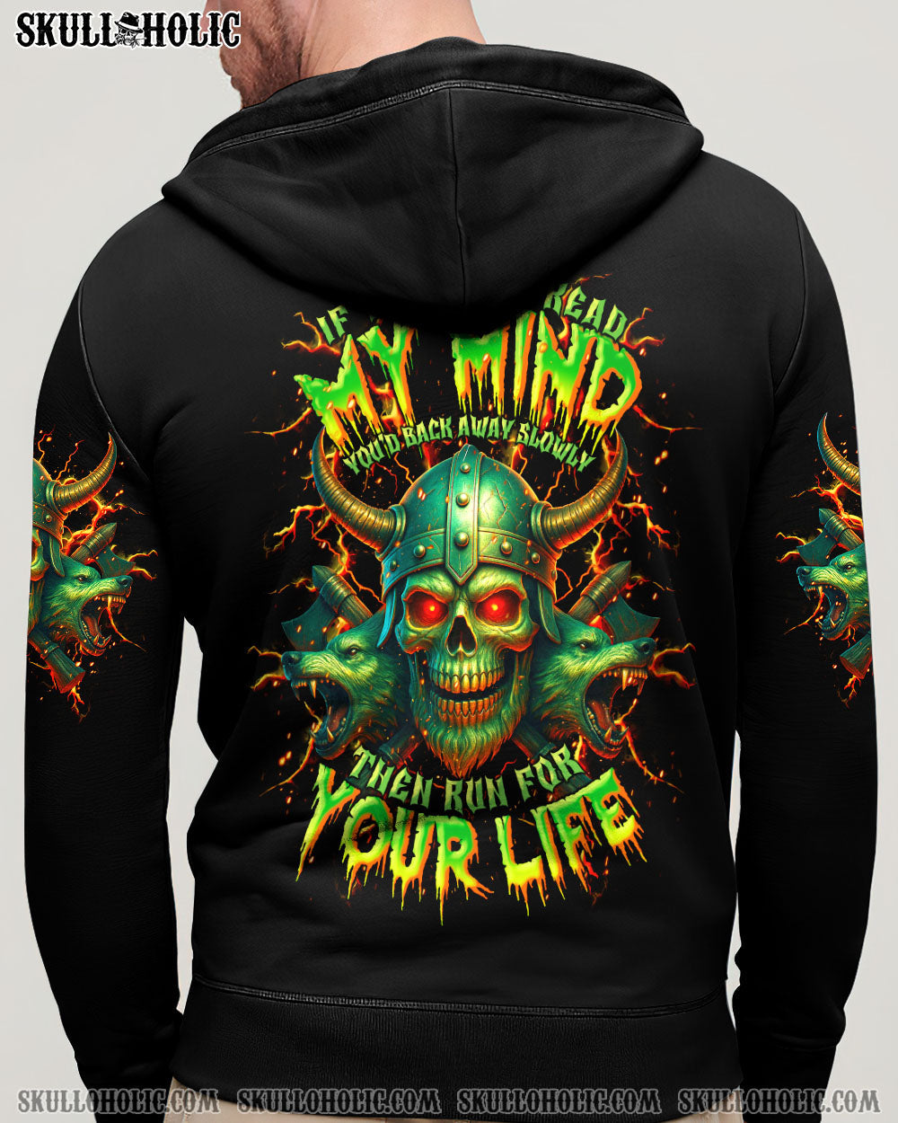BLISSCORNERS IF YOU COULD READ MY MIND VIKING SKULL ALL OVER PRINT