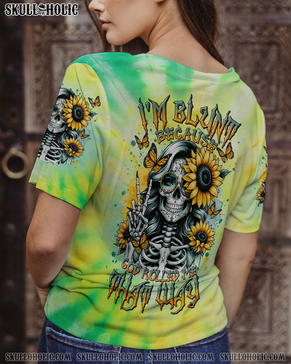 BLISSCORNERS I'M BLUNT BECAUSE GOD ROLLED ME ALL OVER PRINT