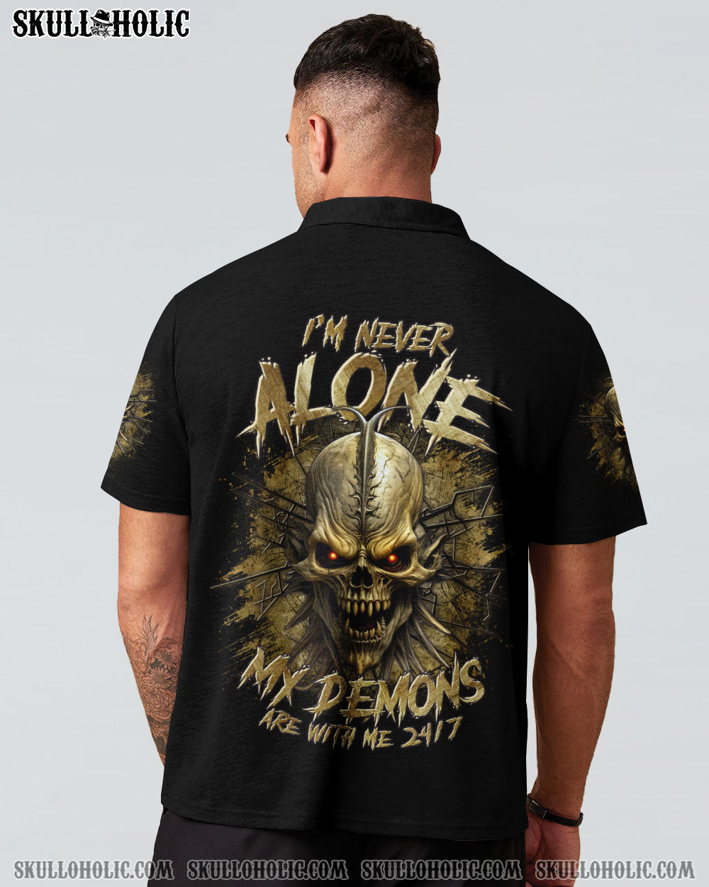BLISSCORNERS I'M NEVER ALONE MY DEMONS ARE WITH ME 24/7 ALL OVER PRINT