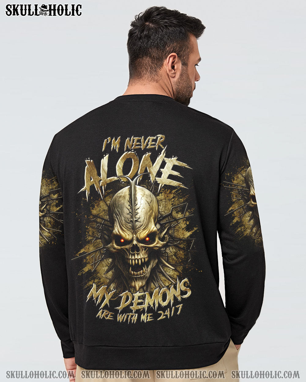 BLISSCORNERS I'M NEVER ALONE MY DEMONS ARE WITH ME 24/7 ALL OVER PRINT